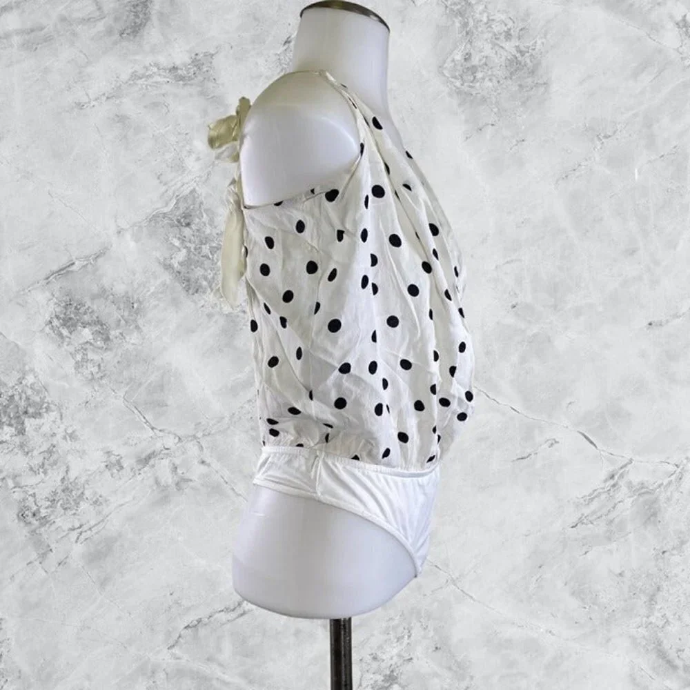 Lovers and Friends Evan Cami Bodysuit - Ivory & Black